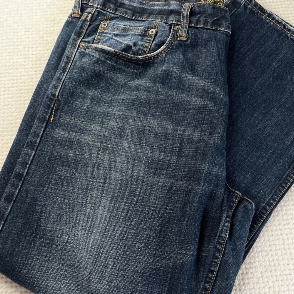 American Eagle Outfitters Mens Loose Fit Dark Wash Denim Jeans 36x30‎ Blue